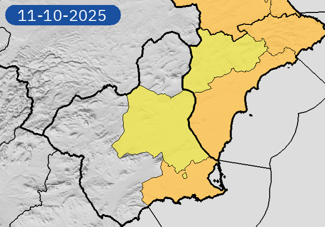 Avisos activos este sábado.